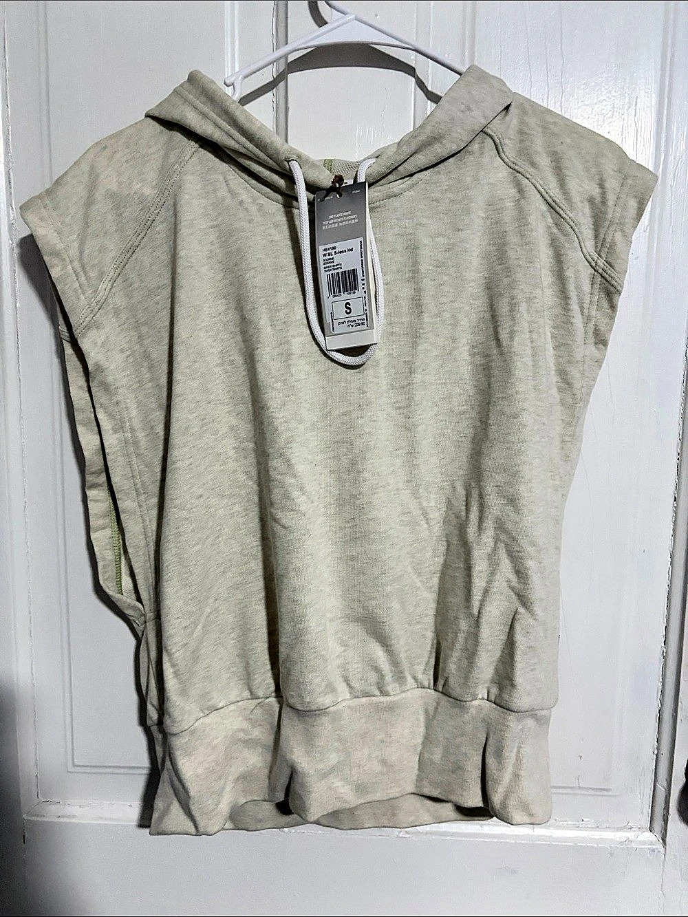 adidas W Small-Less Hd Sleeveless Hoodie Gray Small